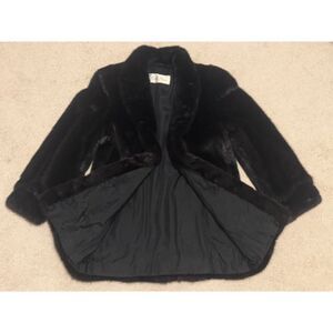 Vintage Belle Vison SAGA MINK Superb Quality Black Ranched Mink Fur Coat